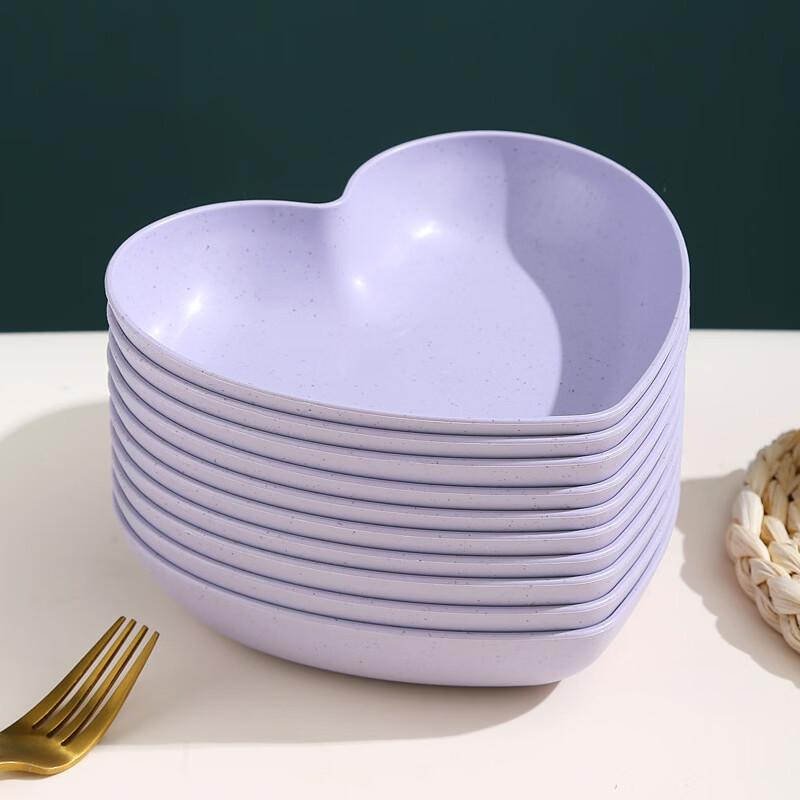 ZISIZ Colored Wheat Straw Fruit & Snack Plate Set Large (15.5x2.5cm)
