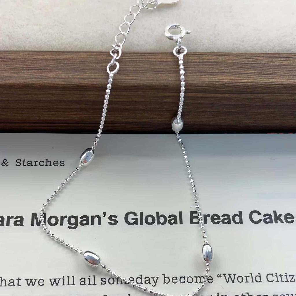 18 Karat Vergoldetes S925 Sterling Silber Reiskorn Perlenarmband - Eleganter, Leichter Schmuck für Damen