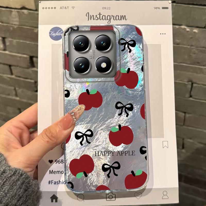Cute Fruit Cherry Butterfly Girls Women Phone Case For Xiaomi 14T 13T Pro 14Tpro 11 Lite 5G NE Shockproof Bumper Fundas Cover