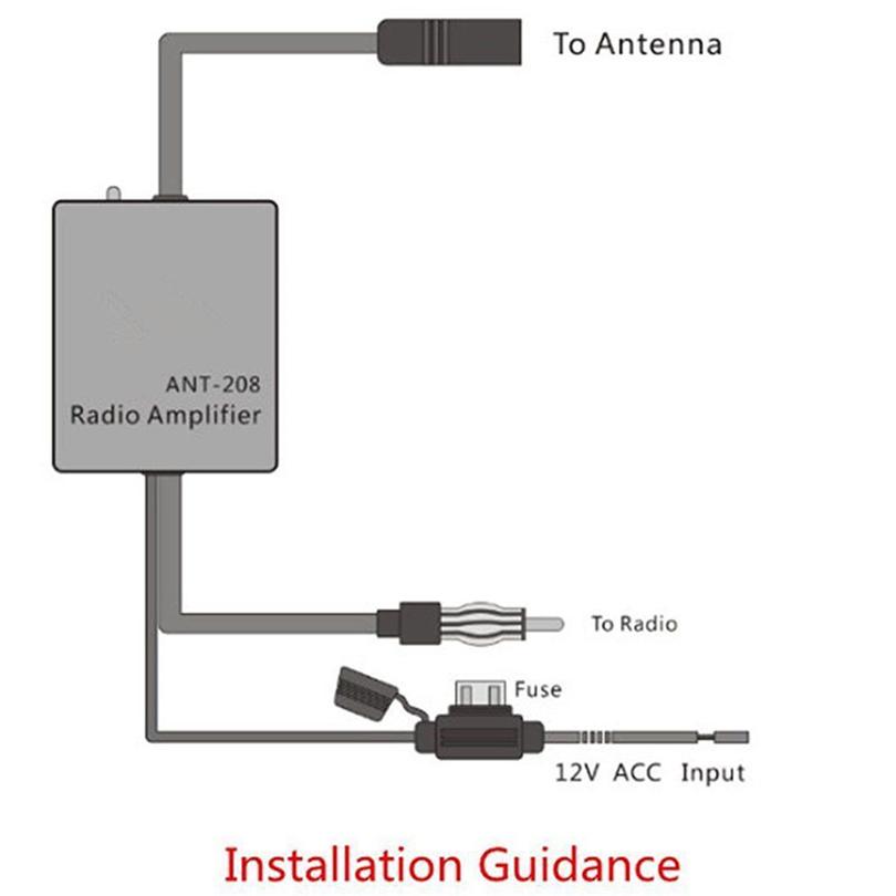 Car AM/FM Radio Antenna Amplifier (Black)