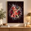 Sunderland Fußball Diamantmalerei Set 5D Vollbohrer DIY Diamantmosaik Wandkunst Heimdekoration