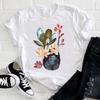 Casual Flowers Forest Graphic Women's T-Shirt Summer Blouse Loose 90S Short Sleeve O-Neck Tees Ladies White Tops Female Clothing