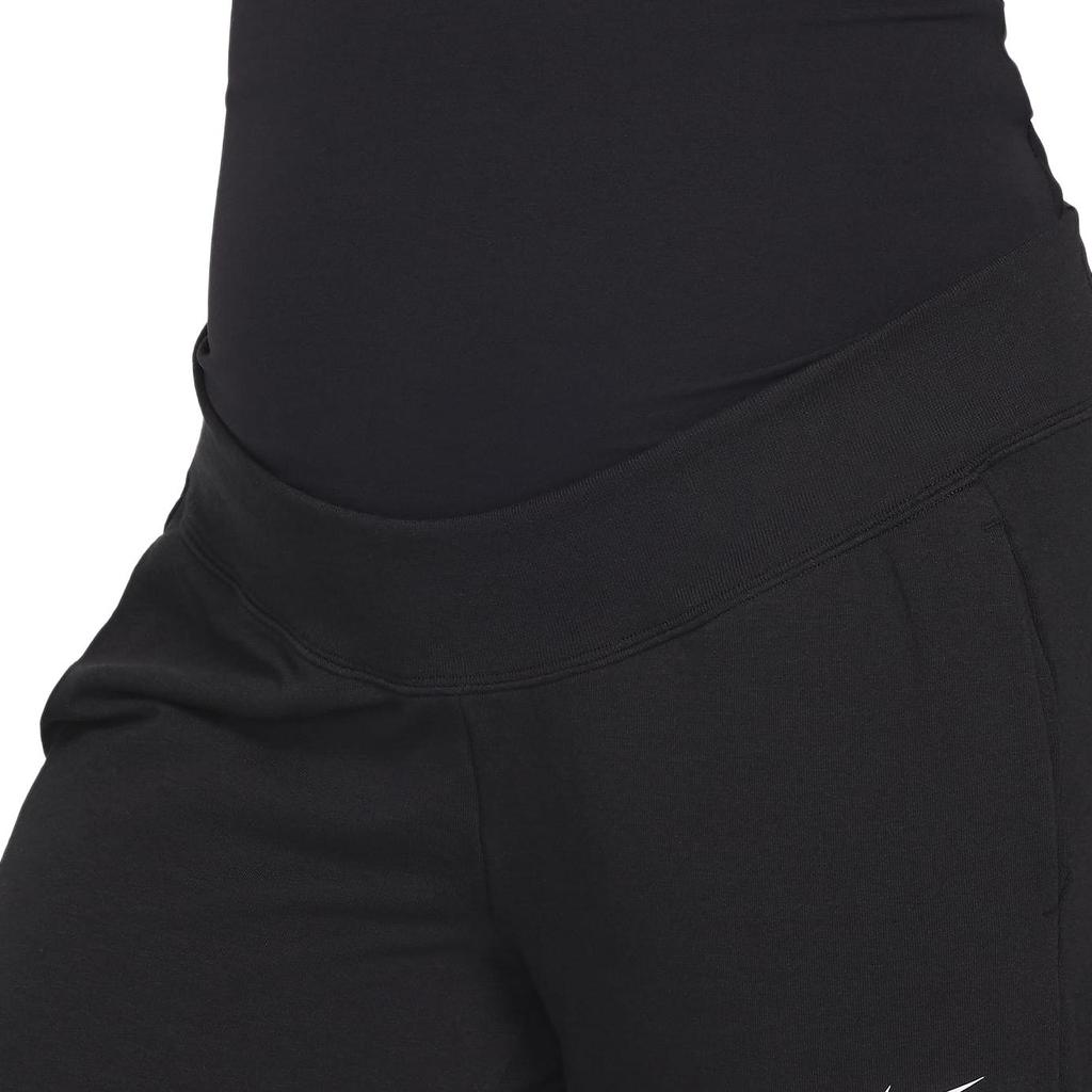 Nike Loose Mid-Rise Solid Straight Leg Casual Pants Women Bottoms Black FB4684-010