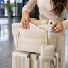 Women's Quilted Bag with Multiple Compartments, Large Capacity Travel Duffel for Short Trips
