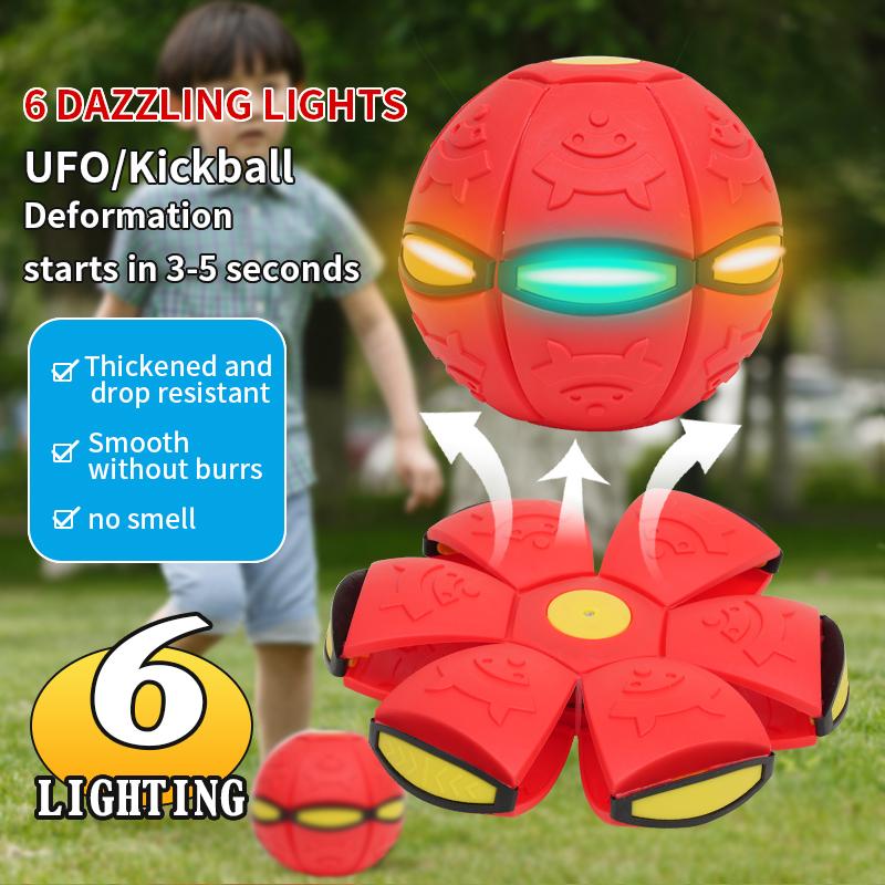 Deformable Flying Saucer Ball Magic Vent Toy For Kids Outdoor/indoor Parent-child Foot Pressure Relief Stress Decompression Gift