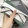 Vintage Square Women Short Sight Glasses Ultralight Half Frame Retro Myopic Anti-blue Light Male Business Near Sight Glasses