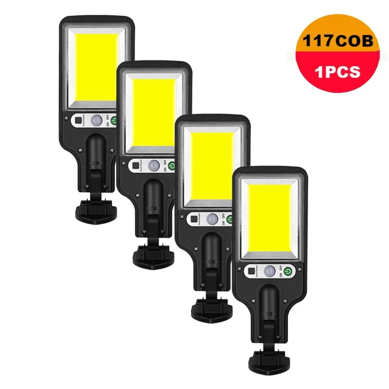 1-6Pcs Outdoor Solar Lights 3 Modes Motion Sensor Solar Waterproof Security Wall Lighting Garden Wall Courtyard Path Lighting