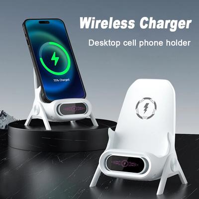 15W Mobile Phone Wireless Charger Compact Desktop Holder Convenient Fast Charging for Phone/Tablet Smart Charging Stands
