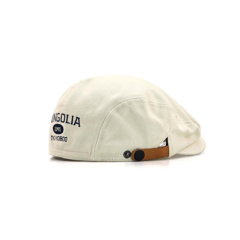 Cotton Letter Embroidery Beret Flat Newsboy Cap Fashion Forward Hat  Spicy Girls