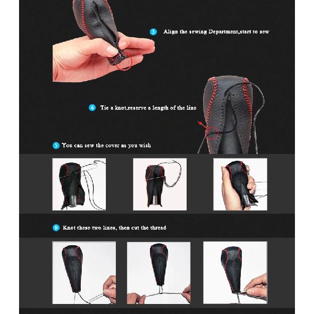 Custom Genuine Leather Gear Knob Cover For Nissan March AT Car on The Gear Shift Knob Gear Stick Case PPC Gear Shift Collar