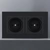 Black Wall Switch EU RU Vintage Flame Retardant Panel 1 Gang 1 Way Wall Rocker Switch On/Off 16A AC 250V Russian Socket