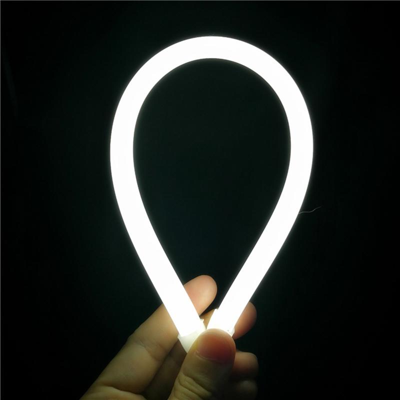 2 PCS Car LED Strip Lights Styling HeadLight DRL 12V 30CM 45CM 60CM Flexible Soft Tube Guide Turn Signal Daytime Running Lights