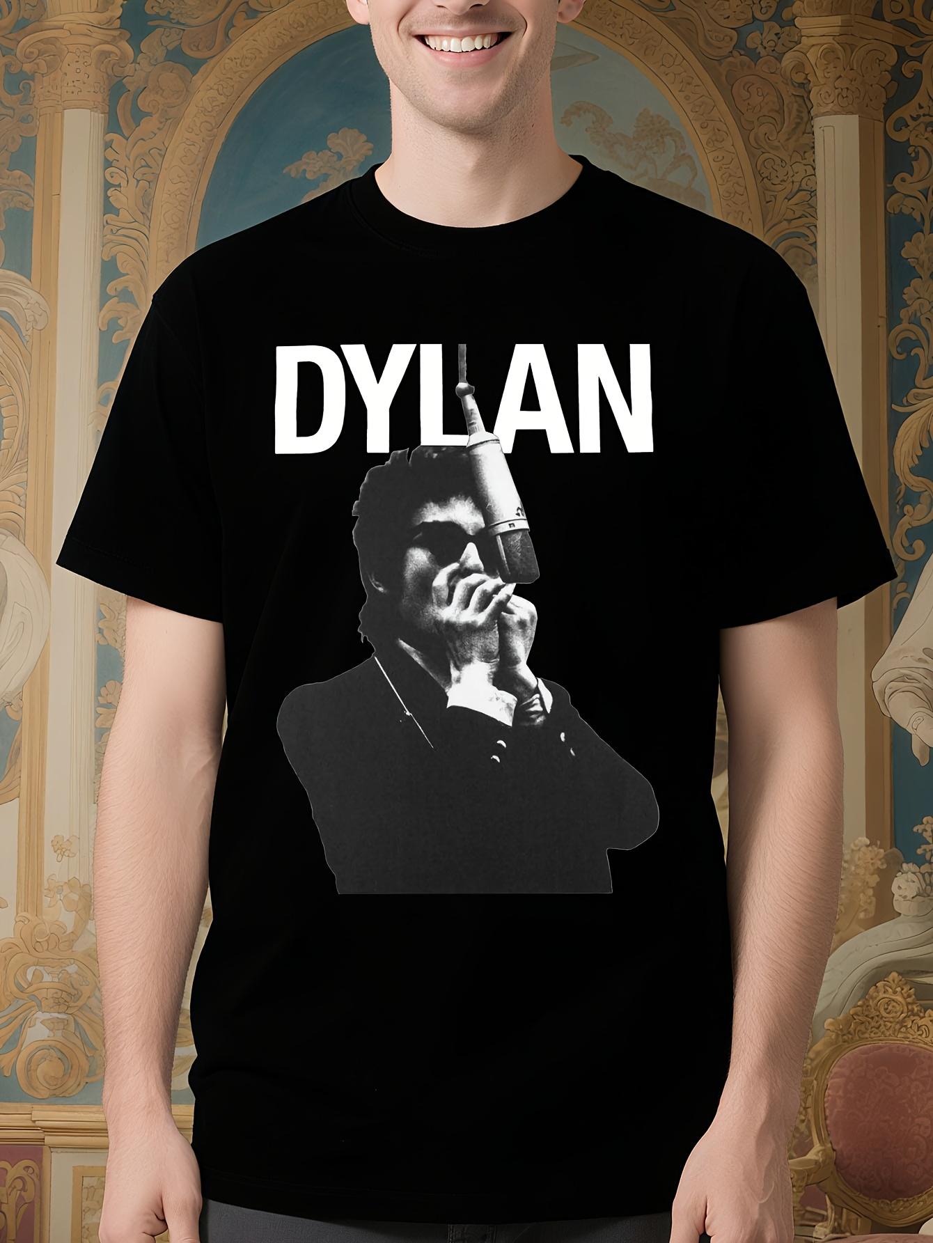 Summer Tshirt Featuring a Humorous Bob Dylan Harmonica De... XXXL