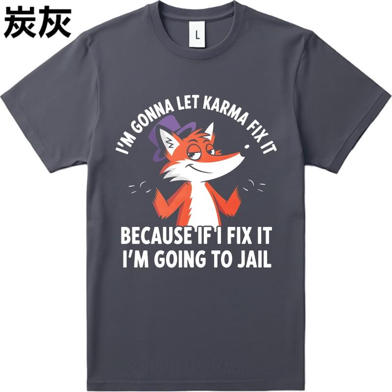 Workout For her O Neck t shirt Fashion Fox Wearing Hat With Text Above And Below Anime Unisex Tshirt summer teeshirt male tops