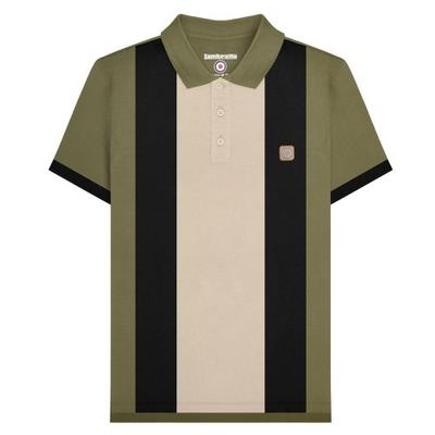 Men's Contrast Panel Vintage Polo Shirt