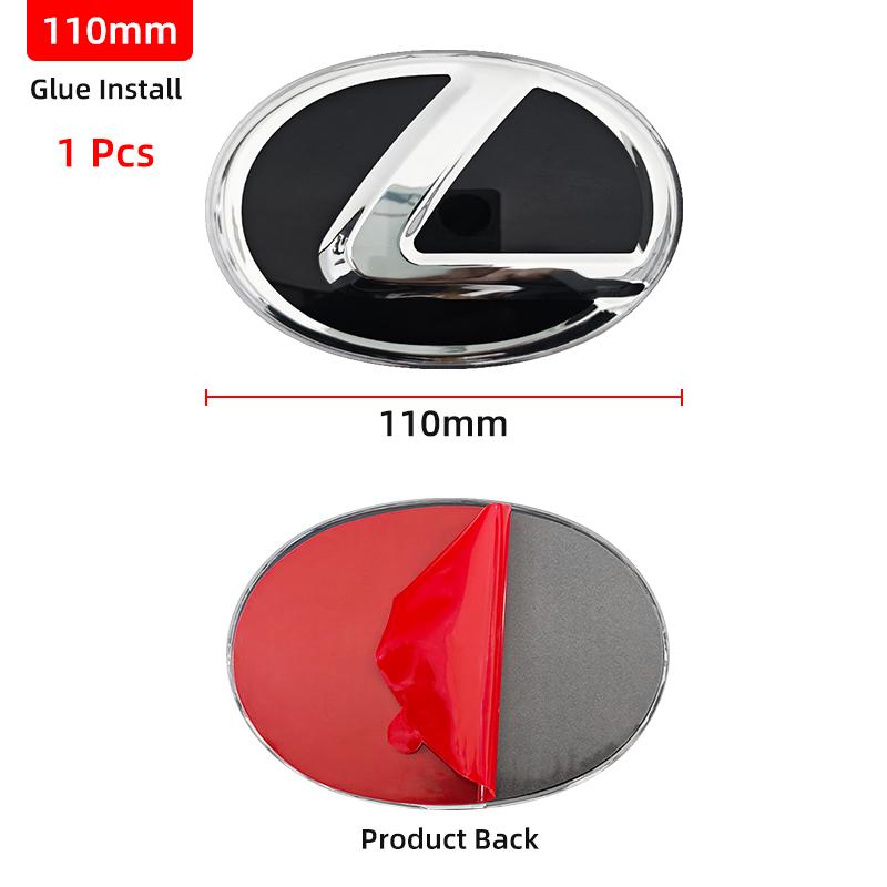 Car Sticker 3D Front Grille Emblem Rear Trunk Badge For Lexus CT200h IS ES NX RX UX GX GS F Sport No ACC Radar Logo Replacement