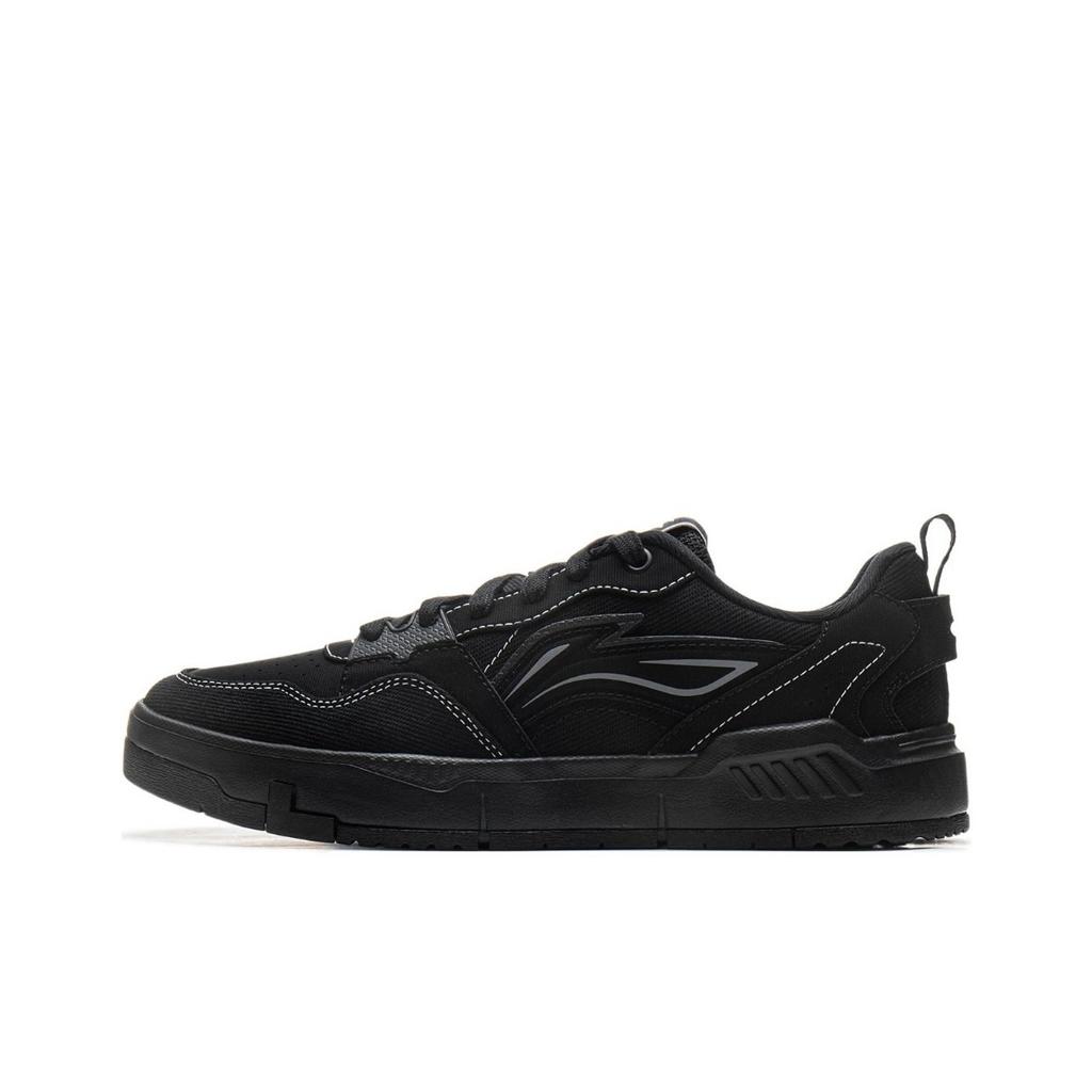 Li Ning Original Era Slip Resistant, Abrasion Resistant, Breathable Low top Skateboard Shoes Men's Black AGCU337-5(Team1113-)
