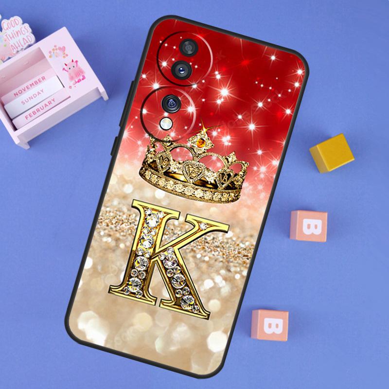 

Pink Diamonds Letter Case For Honor 400 Pro 200 70 90 Lite X9a X9b X9c X9d X8b X8c Win RT Magic 8 5 6 7 Pro Cover Honor Magic5 Pro