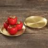 Copper Brass Material Copper Fruit Altar Plate Engraving Pattern Ball Bead Accent Tibetan Buddhist Decorative Dish
