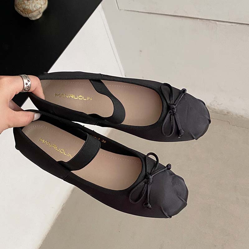 

Модные женские балетки Новинка Сандалии Женские Лолита Повседневные Уличные 2025 Осень Модные Слайды Обувь Мэри Джейн с бантом-бабочкой 35