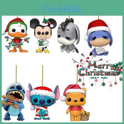 Festive 3.1in Acrylic Christmas Stitch Winnie Pendant Xmas Tree Decoration