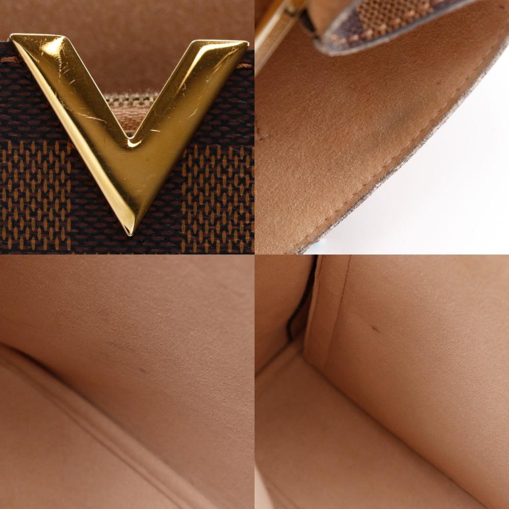 Louis Vuitton Kensington Handtasche N41435 2WEGE Schulter Braun Damier Canvas Damen Gebraucht