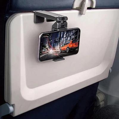 Airplane Phone Holder Airline Phone Stand 360-Degree Rotatable Travel Accessories Desktop Cellphone Holder For Camping Workout