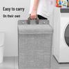 Multi-Functional Wall-Mounted Laundry Basket: Large Cotton & Linen Hamper for Bathroom.