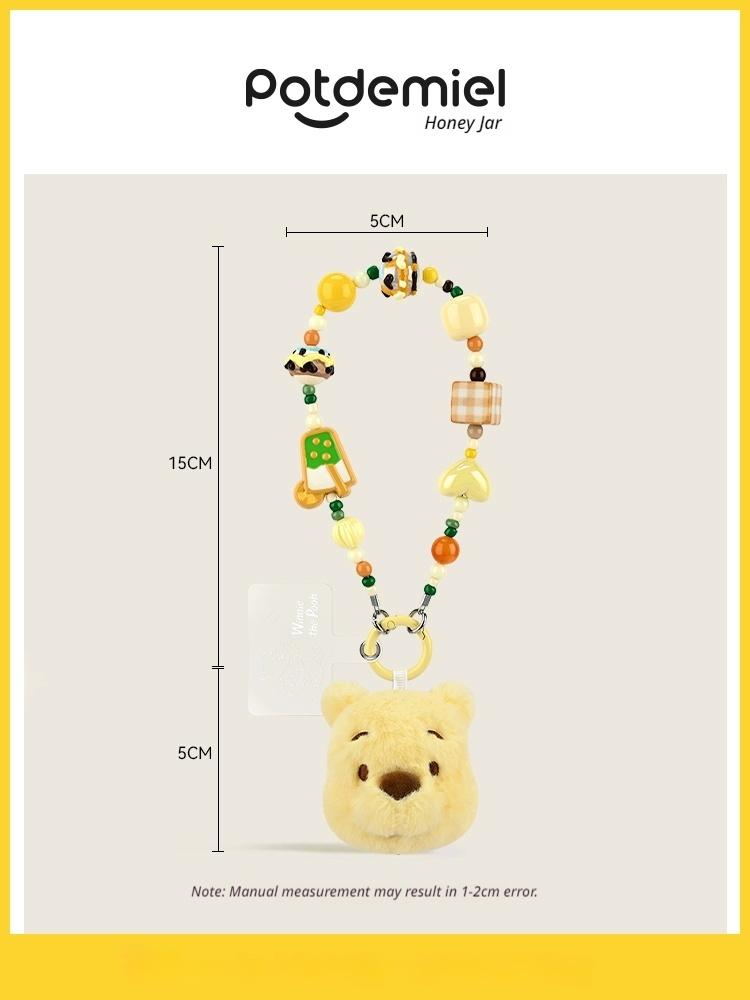 New Potdemiel Honey Jar Cute Judy Nick Strawberry Bear Mobile Phone Decorative Chain Jewelry Bag Pendant Rope Wrist Gift