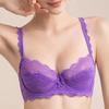 European and American Sexy Lace Underwear Summer Ultra-thin Large Size French Underwear Large Chest Small Anti-sagging Bra Cover