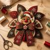 Nähgeschenk für Bastelliebhaber Weihnachten Quilt Schleife DIY-Set, 3D Handgemachtes Dekoratives Ornament, Vorgeschnittene Bastelmaterialien Stoff Und Schritt-für-Schritt