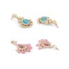 Set Of 2 Turquoise Blue & Pink Kundan & Austrian DiamondsTraditional Jhumki Earring For Women