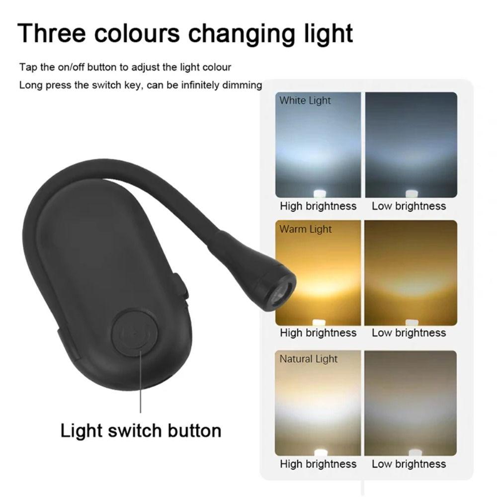 Rechargeable Clip-on Night Lights Mini Led Book Lamp Portable Reading Book Light  Bedroom