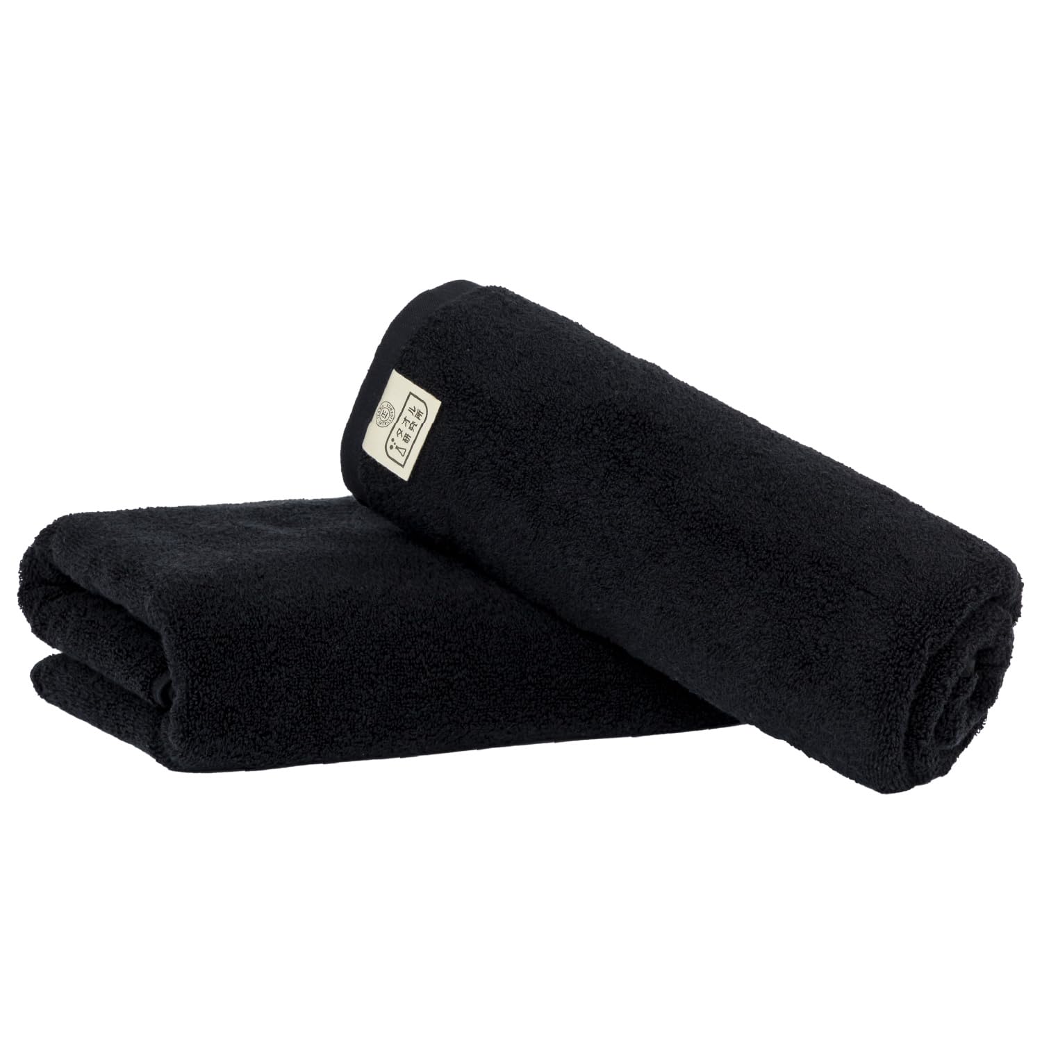 

Towel Laboratory Black Bath Set of JapanTechnology [Spongy Touch] #033 Towels, 2, Soft, Medium-Weight, High-Volumn Absorbency, Durable, 100% Cotton,