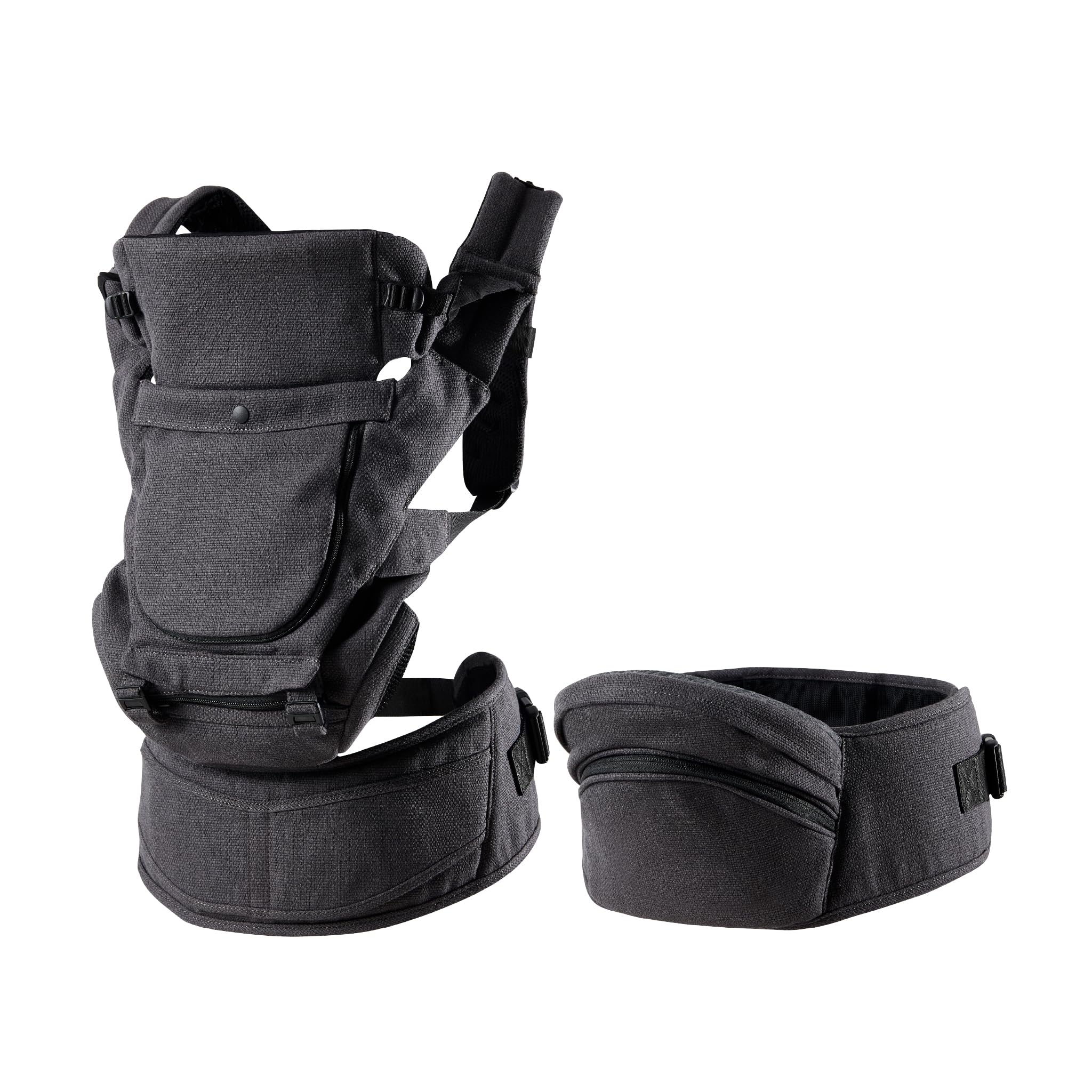 

MATO x Beren first set CHARCOAL baby carrier and hip seat carrier BABY&Me (newborn set) BM-10-04