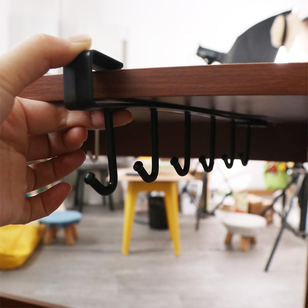 Nail Free Cabinet Storage Rack Creative Mug Cup Hanger Cup Holder Sundries Hook Shelf Wardrobe