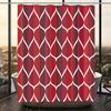 Aegean Blue Geometric Shower Curtain,Waterproof Polyester,Quick-Drying,Fabric Shower Curtains Set For Bathroom,Durable Washable