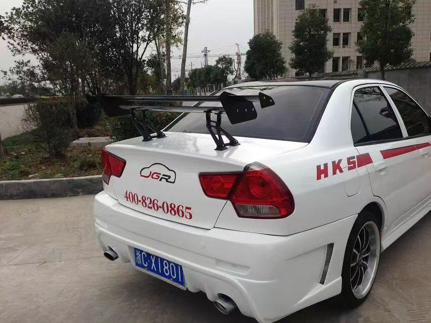 Universal No-Drill Black Aluminum Rear Spoiler for Sedans