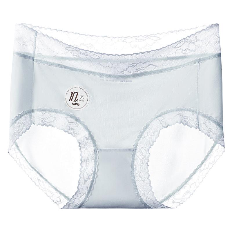 Женские Летние Трусы-Слипы с Камелией из Ледяного Шелка, Невидимые, Высокоэластичные, Дышащие, 10A, Антибактериальные L небесно-голубой