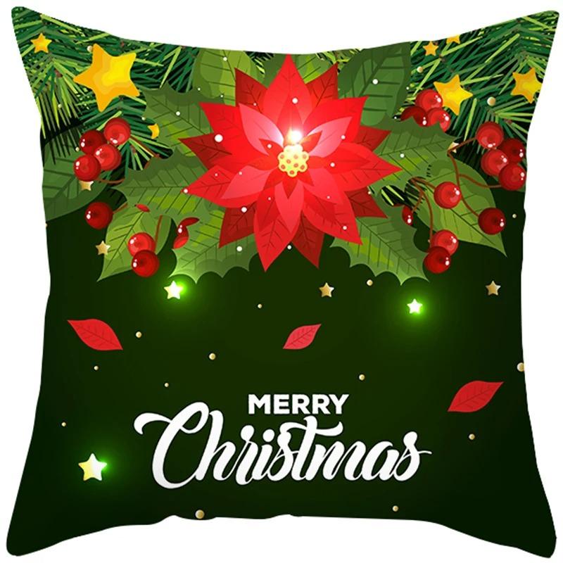 Christmas Themed Pillowcases Car Accessories Office Santa Claus Living Room Sofa Home Pillowcases
