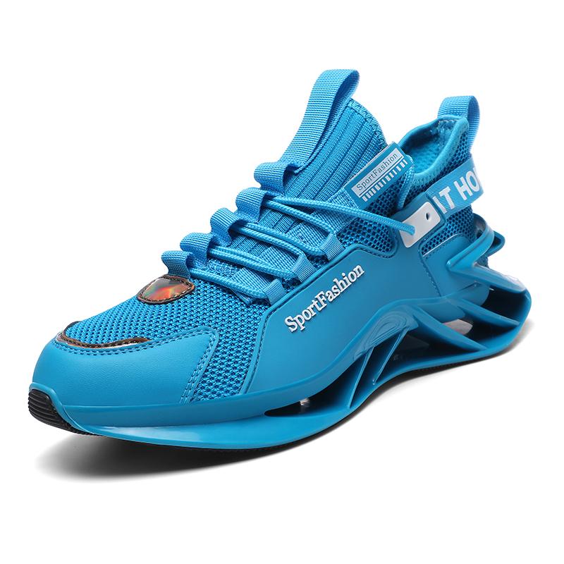 

YRZL Новая повседневная обувь Мужские кроссовки Высокое качество Мужская спортивная обувь Толстая подошва Tenis Кроссовки для бега для мужчин Уличная обувь для ходьбы 43 небесно-голубой