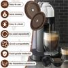 5Pcs Reusable Vertuo Pods for Nespresso Machine, Coffee Capsule with 2 Silicone Lids 1 Spoon and Bru