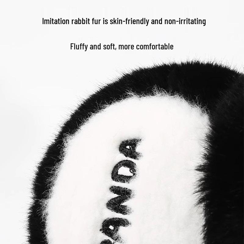 Cute Plush Panda Women's Winter Earmuffs - Cartoon Ear Warmers, Cold-Proof, Cozy and Stylish for the Season