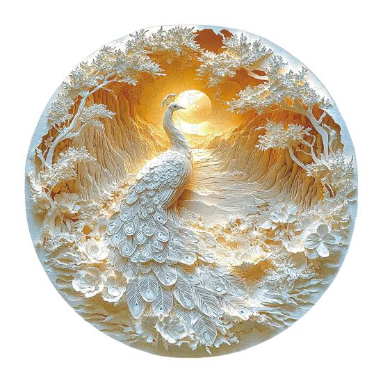 

Yousheng 1000Pcs/Set Carved Dragon Jigsaw Puzzle Wooden Peacock Puzzle Challenge Game Educational Cat Difficult Puzzle Toy Home Decoration B