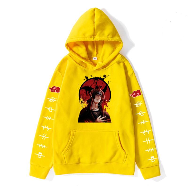 Herren Naruto Anime Hoodie Cosplay Sweatshirt Lockere Passform Baumwollmischung Langarm Lässig Streetwear