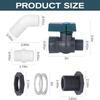 1 Set 3/4 Inch Rain Bucket Valve Rain Bucket Spigot Kit Pvc Rain Bucket Diverter Kits With Bulkhead Fitting Adapter 3/4''
