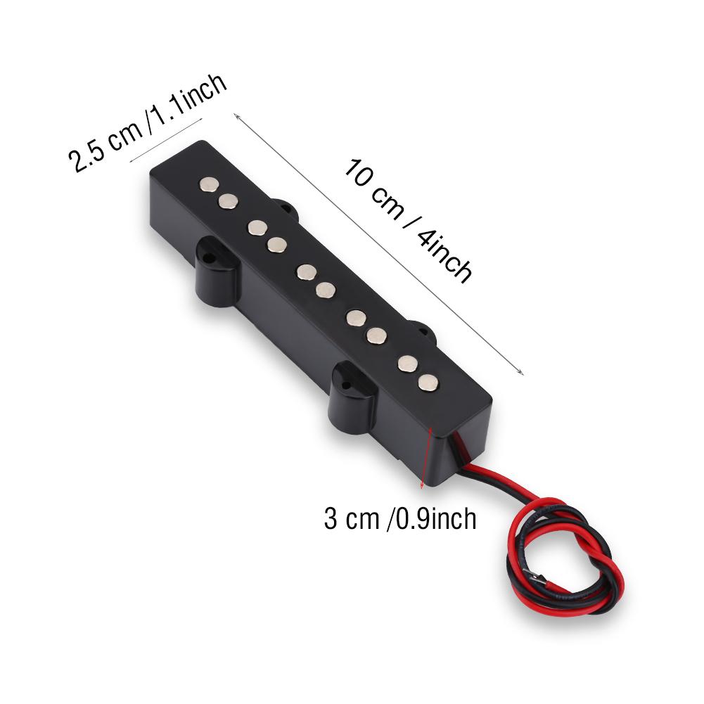 2Pcs Open Bridge Pickup for 5 String Jazz Bass JB Electric Bass Guitar
