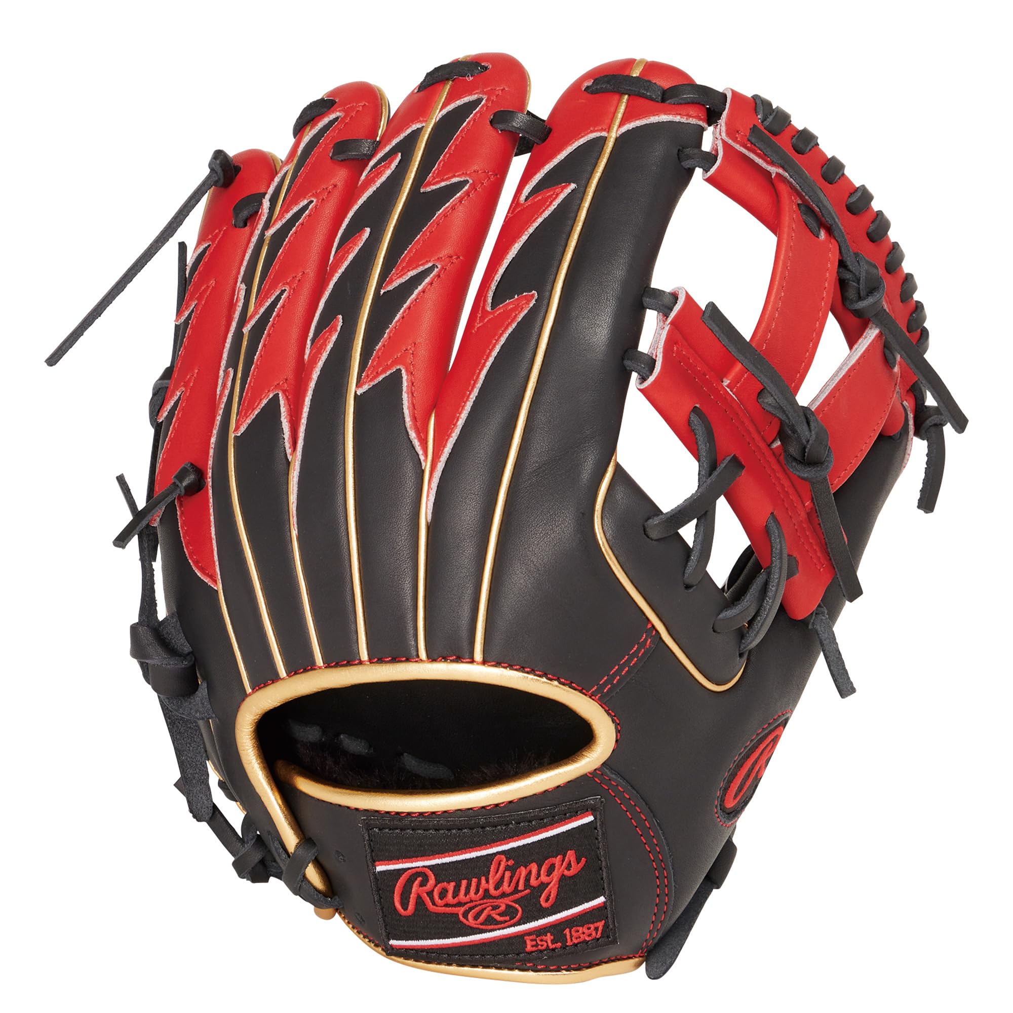 

Rawlings Adult Baseball Glove Softball HOH THUNDER GR4FHOTCK4H Size inches throwers hand [For Infielders] Black/Scarlet 11.5 For right-handed (left