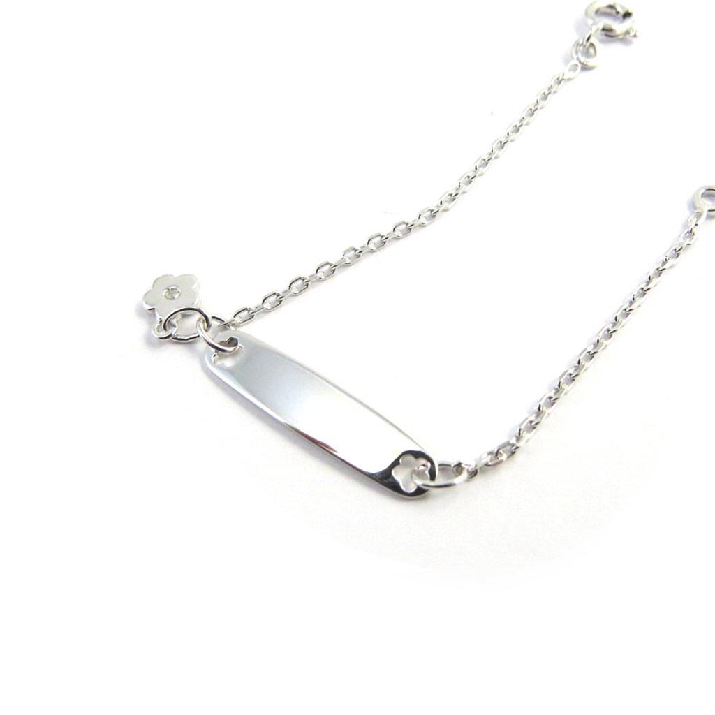 Altesse [M5006] - Silver 'Bambino' Flower Bracelet (rhodium-plated)