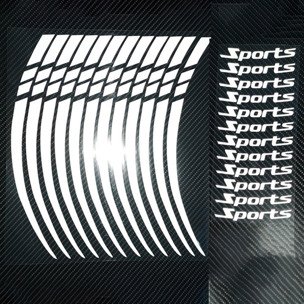 12 stücke/set Motorrad Fahrrad Felgenstreifen Rad Aufkleber Band Aufkleber 18-21 Zoll Sport Felgen Streifen Rad Decals band Aufkleber